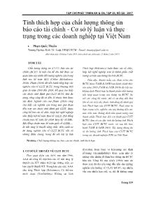 Tính thích hợp của chất lượng thông tin Báo cáo tài chính - Cơ sở lý luận và thực trạng trong các doanh nghiệp tại Việt Nam