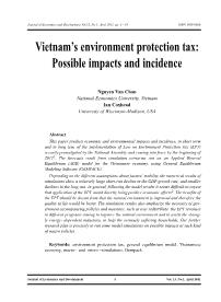 Vietnam’s environment protection tax: Possible impacts and incidence