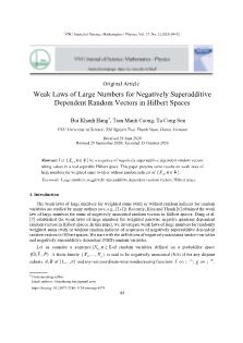 Weak laws of large numbers for negatively superadditive dependent random vectors in hilbert spaces