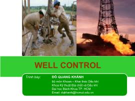 Bài thuyết trình Well control - Đỗ Quang Khánh