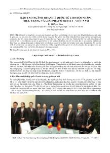 Đào tạo ngành Quan hệ quốc tế cho hội nhập: Thực trạng và giải pháp ở Huflit - Việt Nam