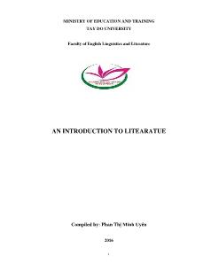 Giáo trình An introduction to litearatue - Phan Thị Minh Uyên