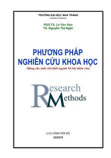 Giáo trình Phương pháp nghiên cứu khoa học - Lê Văn Hảo