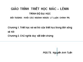 Giáo trình Triết học Mác - Lênin - Nguyễn Anh Tuấn