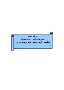 Kỷ yếu hội thảo Quốc gia đào tạo trực tuyến trong thời kỳ cách mạng công nghiệp 4.0 (Phần 2)