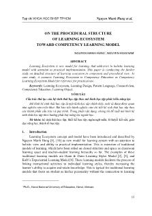 On the procedural structure of learning ecosystem toward competency learning model