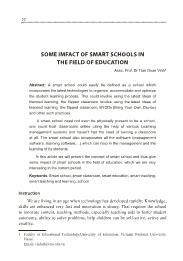 Some imfact of smart schools in the field of education