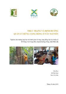 Tài liệu Thực trạng và định hướng quản lý rừng cộng đồng ở Tây Nguyên