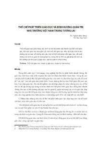 Thể chế phát triển giáo dục và định hướng quản trị nhà trường Việt Nam trong tương lai