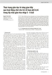 Thực trạng giáo dục kĩ năng giao tiếp qua hoạt động chơi cho trẻ rối loạn phổ tự kỉ trong lớp mẫu giáo hòa nhập 5-6 tuổi