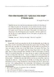 Tình hình nghiên cứu “giáo dục hòa nhập” ở Trung Quốc