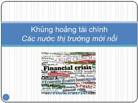 Bài giảng Khủng hoảng tài chính (Mới)