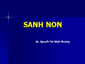 Bài giảng Sanh non - Nguyễn Thị Nhật Phượng