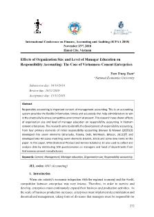 Effects of organization size and level of manager education on responsibility accounting: The case of Vietnamese cement enterprises