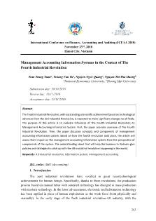 Management accounting information systems in the context of the Fourth Industrial Revolution