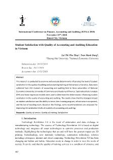 Student satisfaction with quality of accounting and auditing education in Vietnam