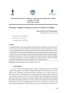 The impact of digital technology on system of national accounting