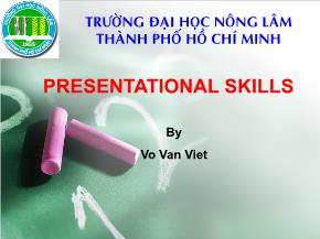 Bài giảng Presentational skills