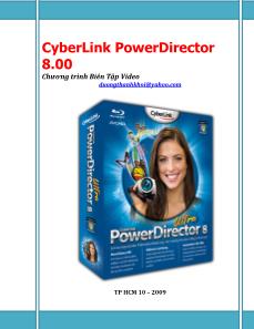 Hướng dẫn sử dụng CyberLink PowerDirector 8.00